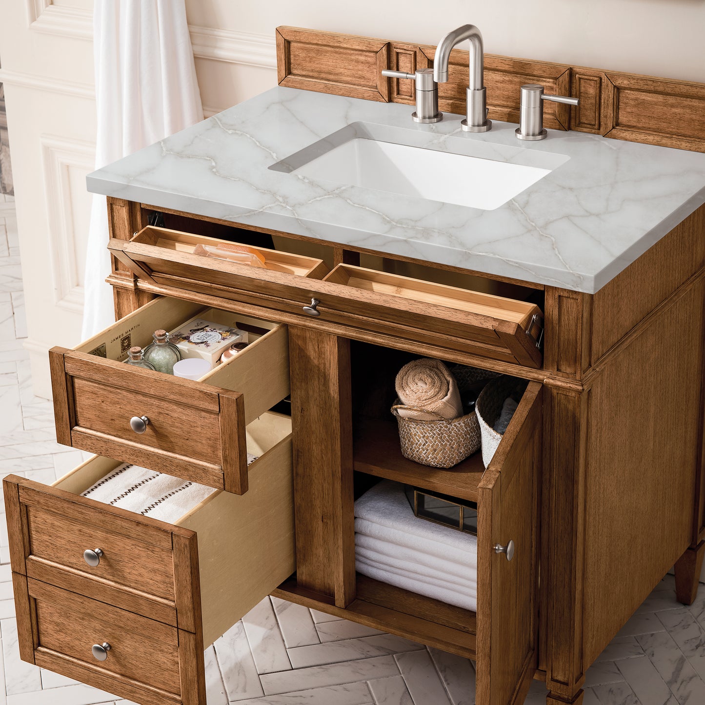 James Martin Brittany 36" Single Vanity with 3 Countertop