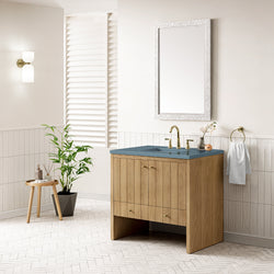 James Martin Hudson 36" Single Vanity, Light Natural Oak - Luxe Bathroom Vanities