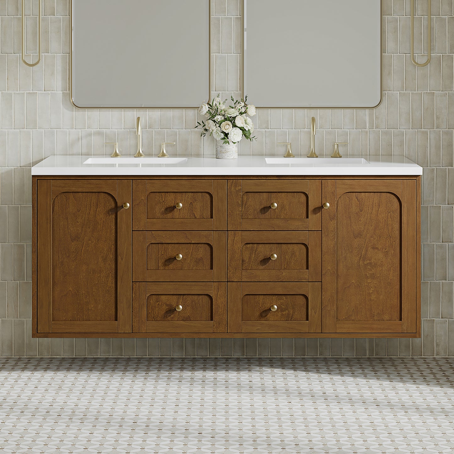 James Martin Laurent 60" Double Vanity with 3 CM Countertop