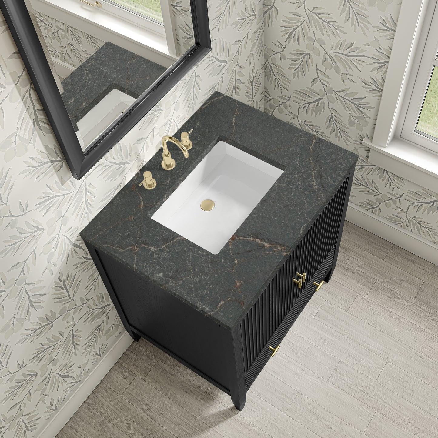 James Martin Myrrin 30" Single Vanity with 3 CM Countertop