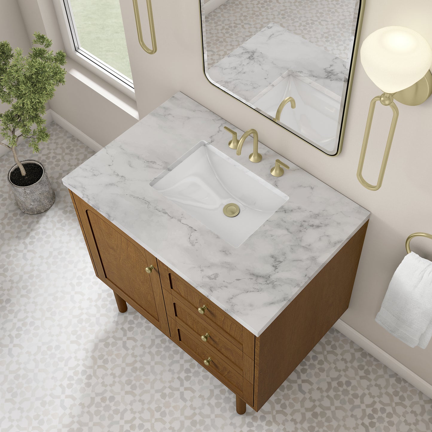 James Martin Laurent 36" Single Vanity with 3 CM Countertop