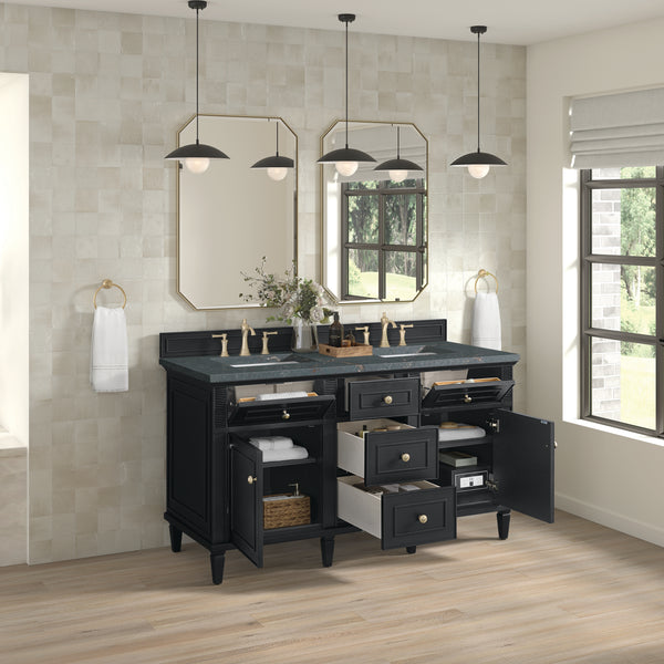 James Martin Lorelai 60" Double Vanity with 3 CM Countertop & FreePower Wireless Charger
