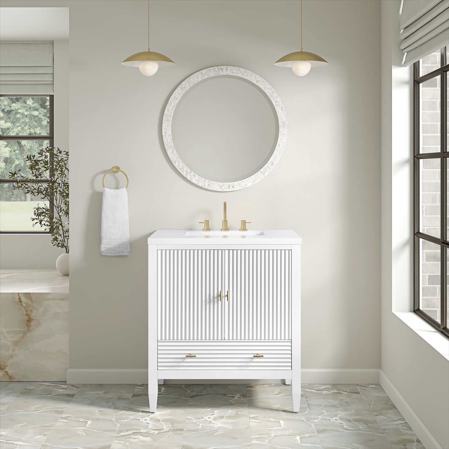 James Martin Myrrin 30" Single Vanity with 3 CM Countertop