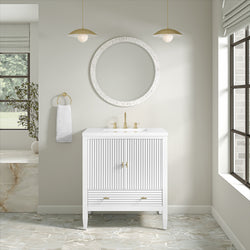 James Martin Myrrin 30" Single Vanity with 3 CM Countertop