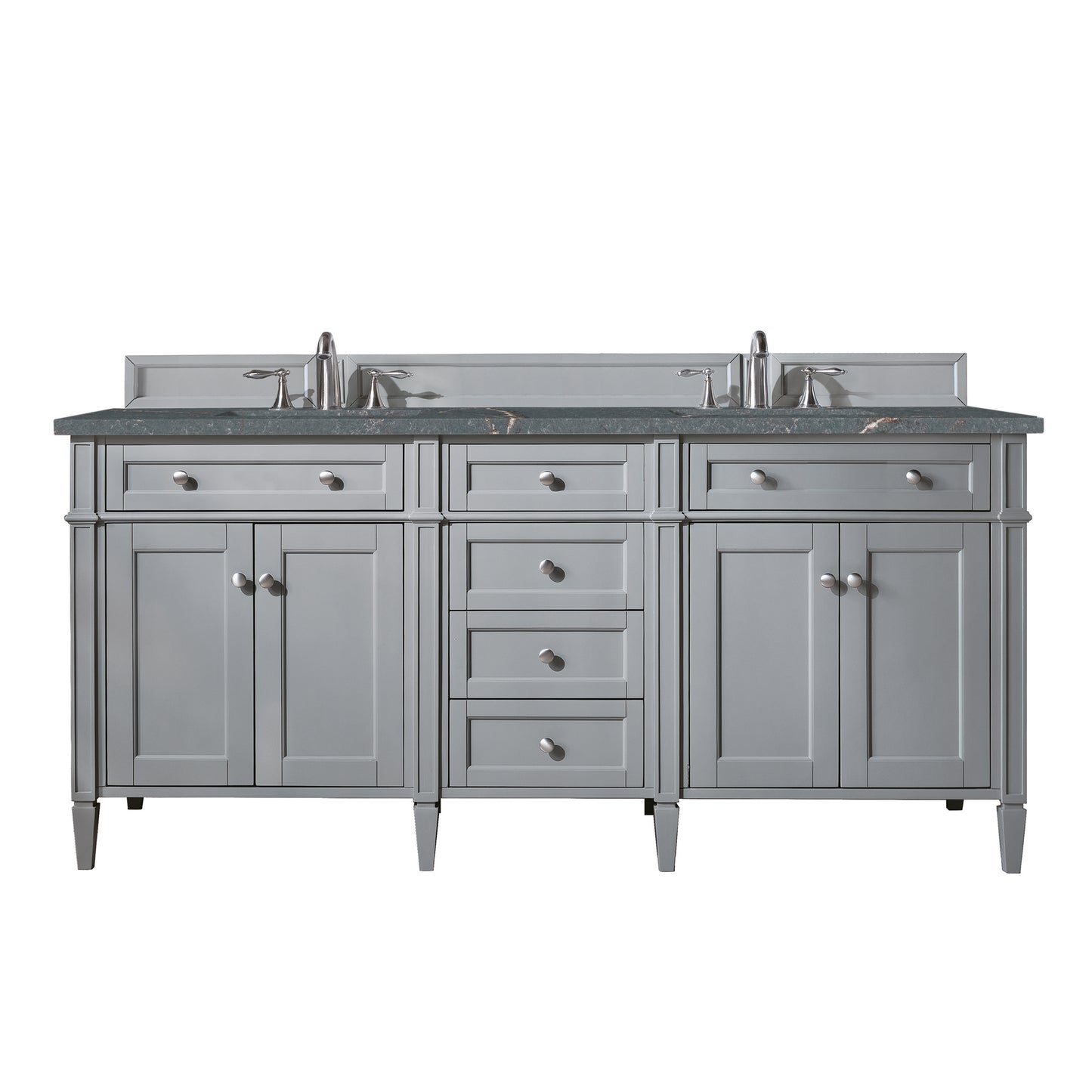 James Martin Brittany 72" Double Vanity with 3 CM Countertop & FreePower Wireless Charger