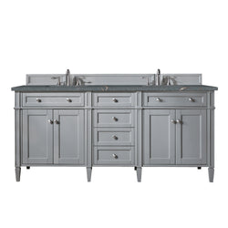 James Martin Brittany 72" Double Vanity with 3 CM Countertop & FreePower Wireless Charger