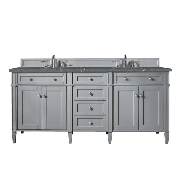 James Martin Brittany 72" Double Vanity with 3 CM Countertop & FreePower Wireless Charger