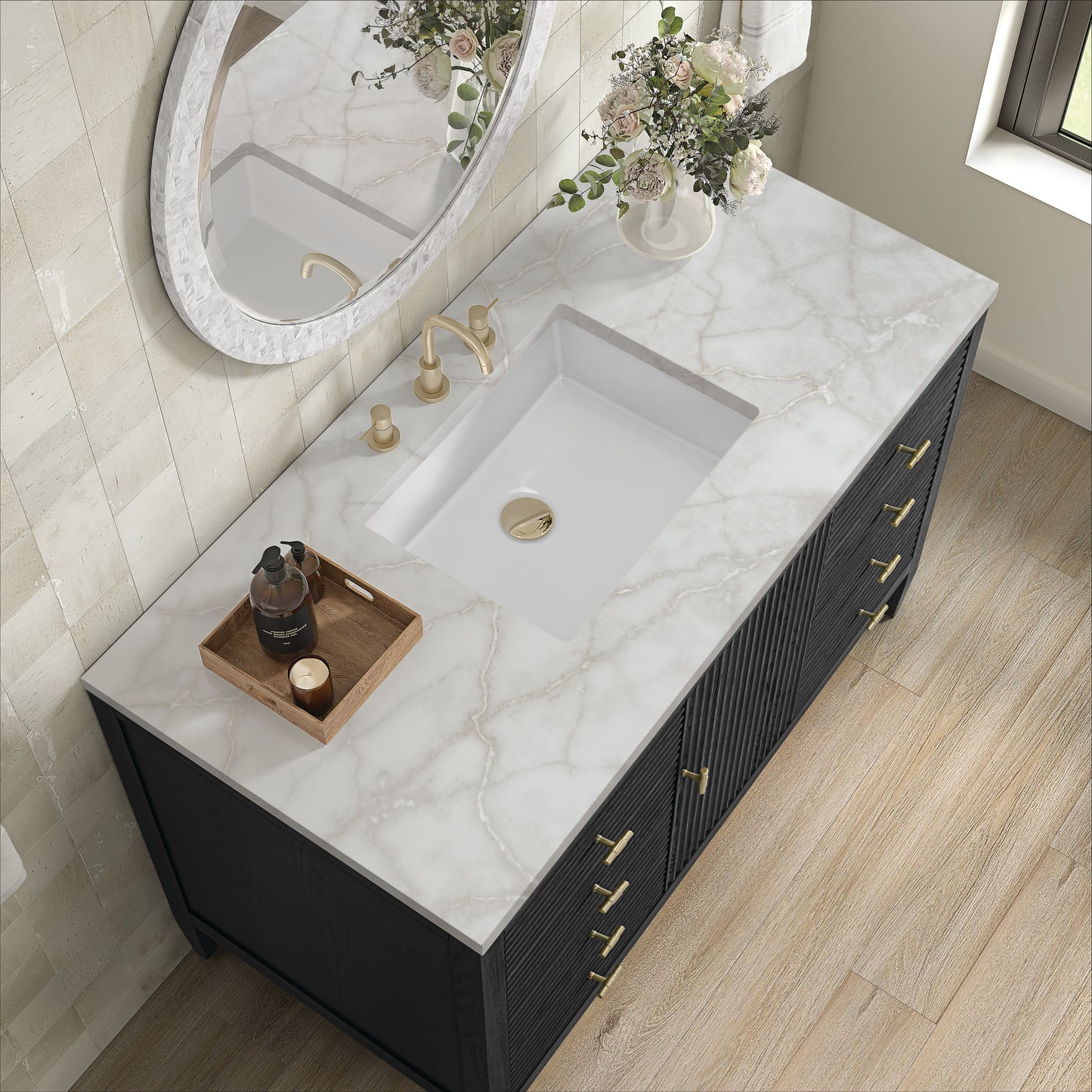 James Martin 48" Myrrin Vanity, W/ 3CM Top