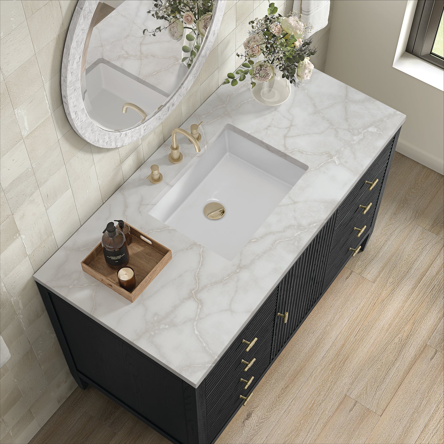 James Martin Myrrin 48" Single Vanity with 3 CM Countertop