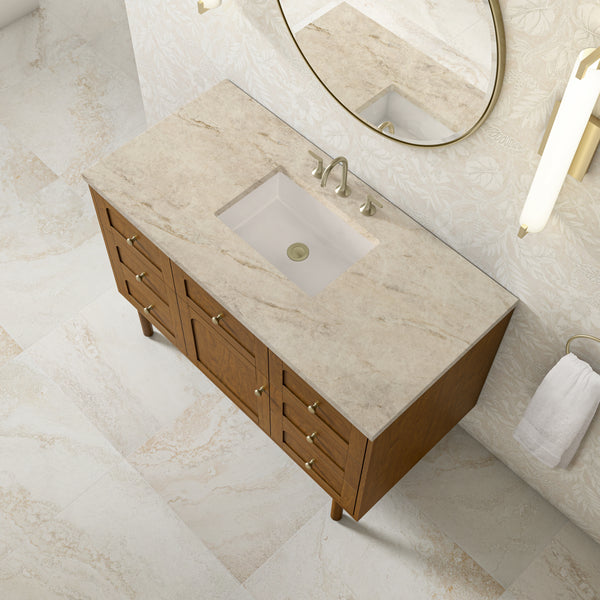 James Martin Laurent 48" Single Vanity with 3 CM Countertop & FreePower Wireless Charger