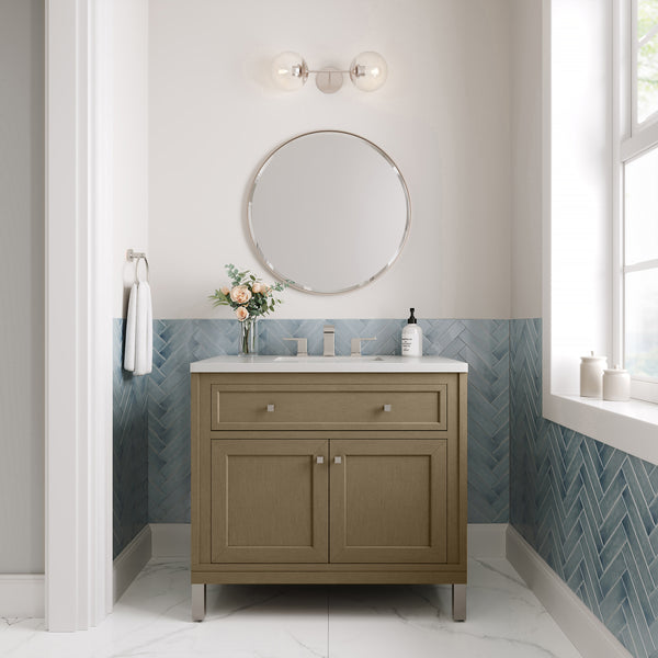 James Martin Chicago 36" Single Vanity with 3 CM Countertop