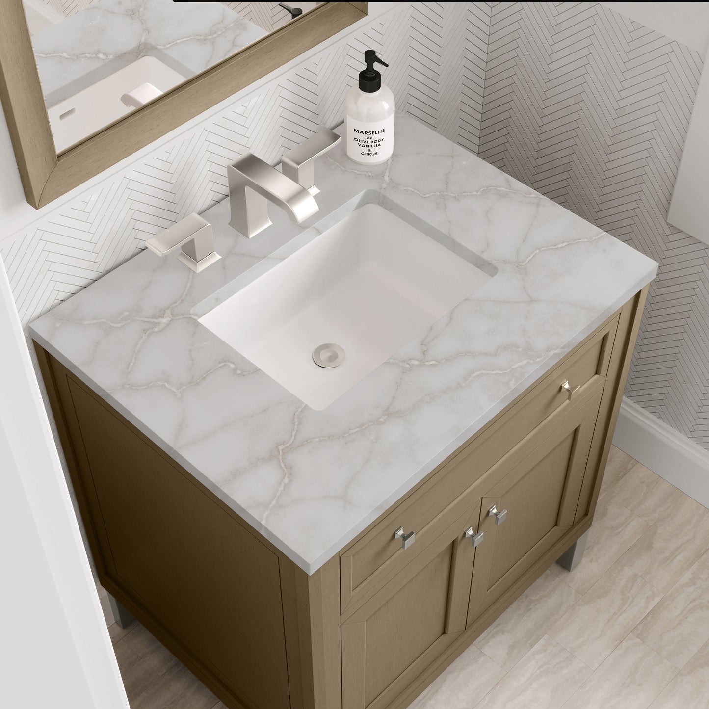 James Martin Chicago 30" Single Vanity with 3 CM Countertop