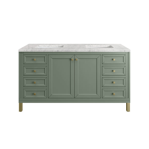 James Martin Chicago 60" Double Vanity with 3 CM Countertop