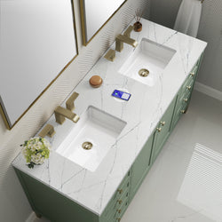 James Martin Chicago 60" Double Vanity with 3 CM Countertop & FreePower Wireless Charger