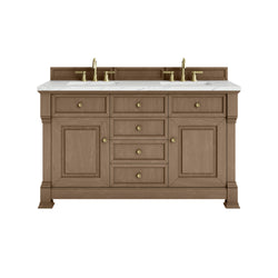 James Martin Brookfield 60" Double Vanity with 3 CM Countertop & FreePower Wireless Charger