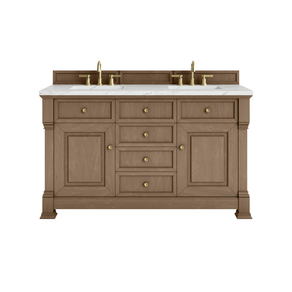 James Martin Brookfield 60" Double Vanity with 3 CM Countertop & FreePower Wireless Charger