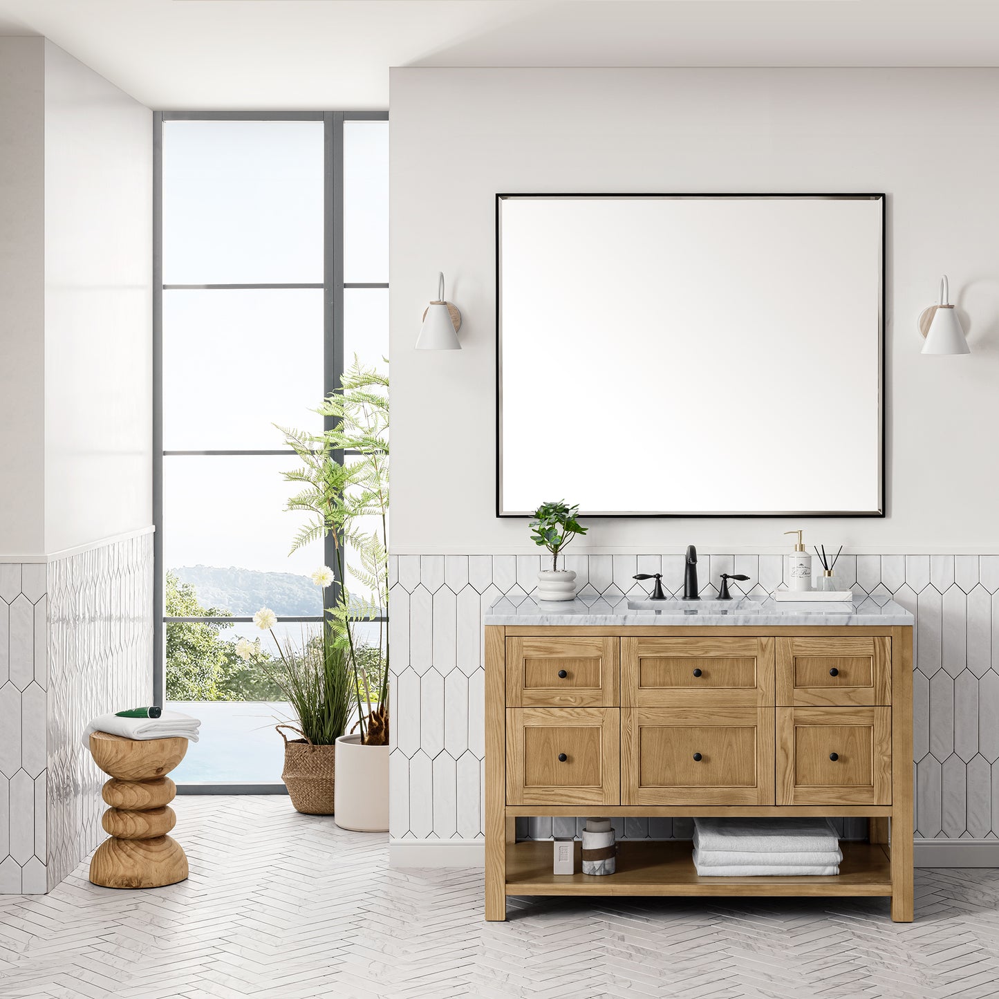 James Martin Breckenridge 48" Single Vanity, Light Natural Oak - Luxe Bathroom Vanities