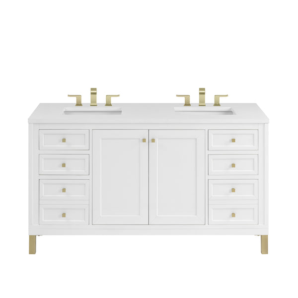 James Martin Chicago 60" Double Vanity with 3 CM Countertop