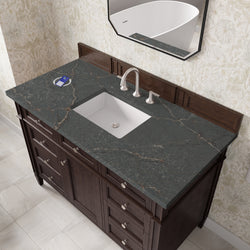 James Martin Brittany 48" Single Vanity with 3 CM Countertop & FreePower Wireless Charger