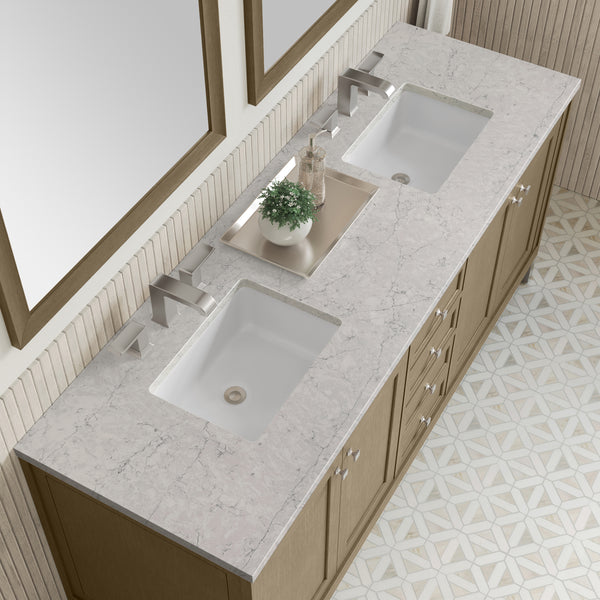 James Martin Chicago 72" Double Vanity with 3 CM Countertop