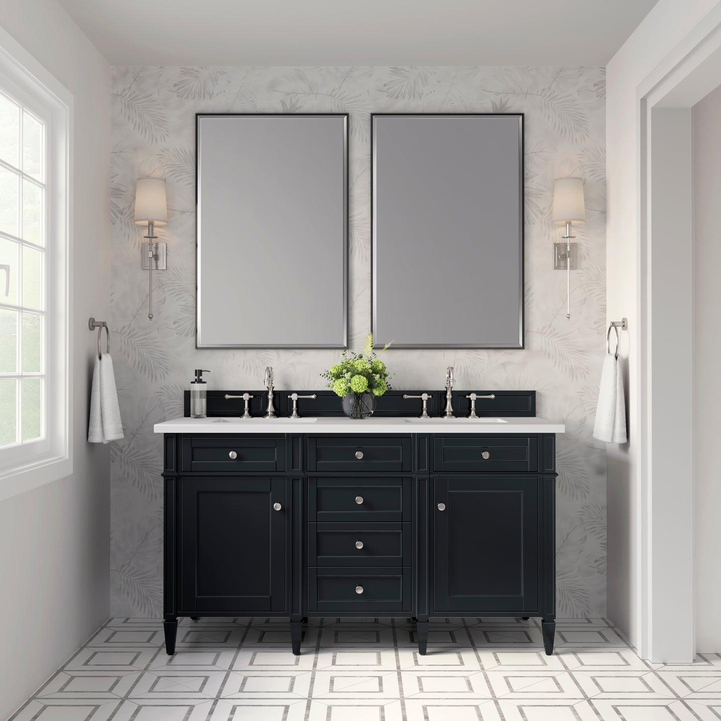 James Martin Brittany 60" Double Vanity with 3 CM Countertop