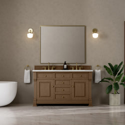 James Martin Brookfield 60" Double Vanity with 3 CM Countertop & FreePower Wireless Charger