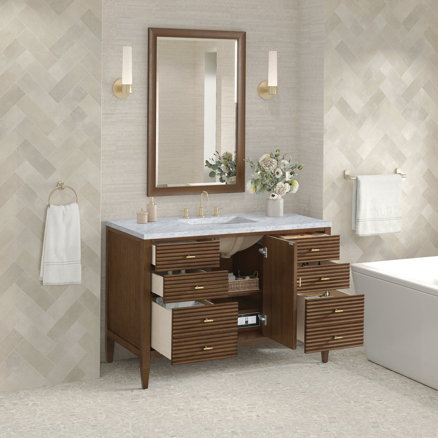 James Martin Myrrin 48" Single Vanity with 3 CM Countertop