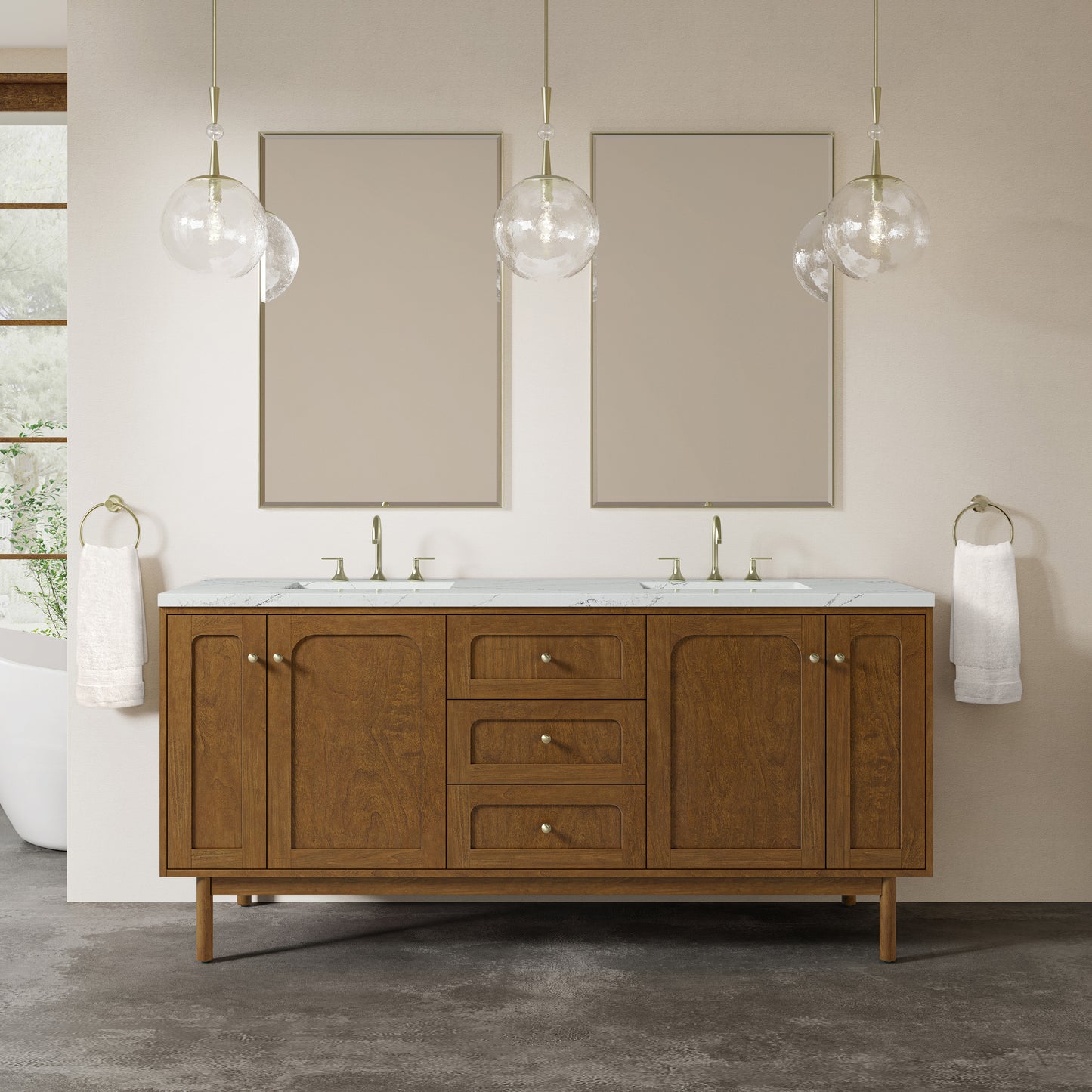 James Martin Laurent 72" Double Vanity with 3 CM Countertop