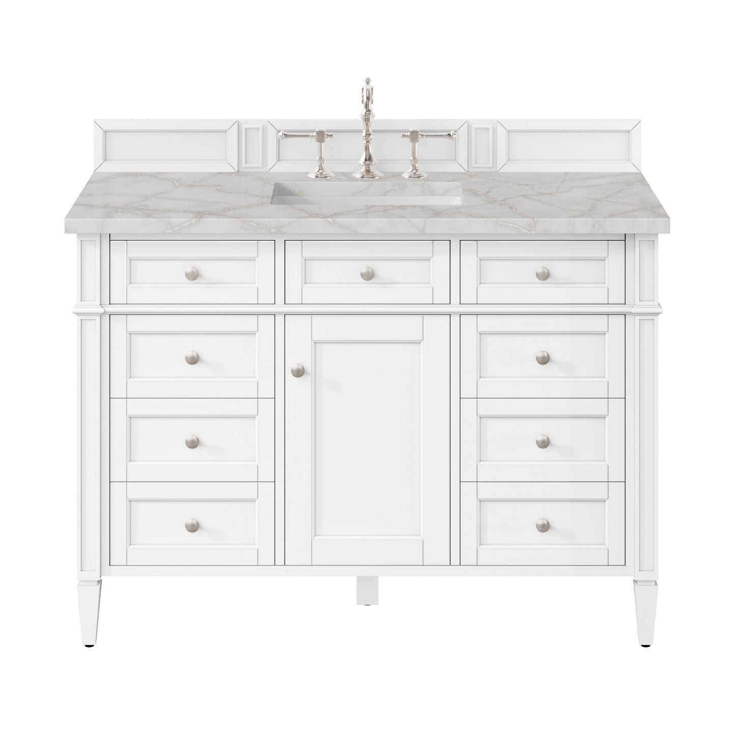 James Martin Brittany 48" Single Vanity with 3 CM Countertop & FreePower Wireless Charger