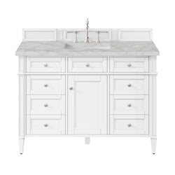 James Martin Brittany 48" Single Vanity with 3 CM Countertop & FreePower Wireless Charger