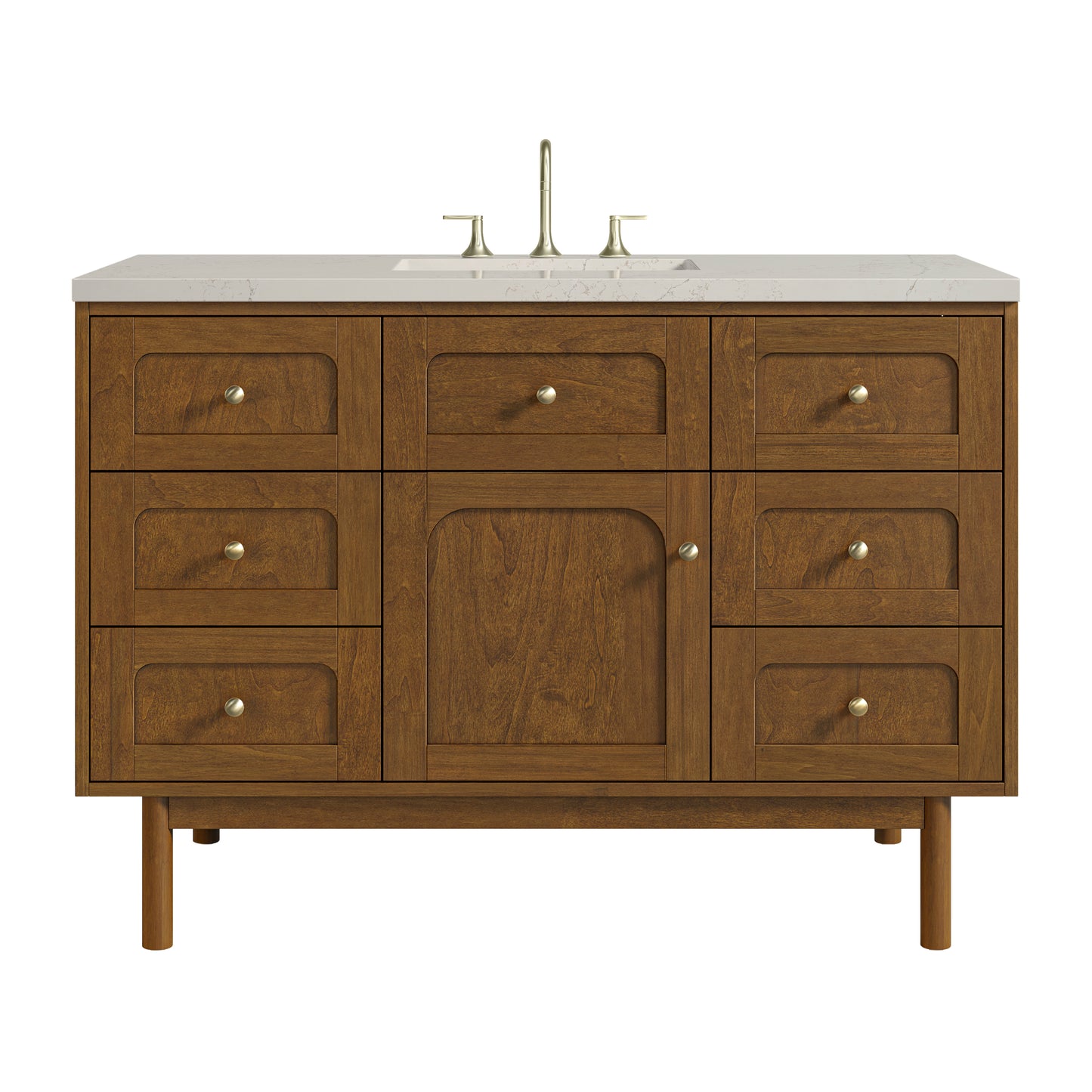 James Martin Laurent 48" Single Vanity with 3 CM Countertop & FreePower Wireless Charger