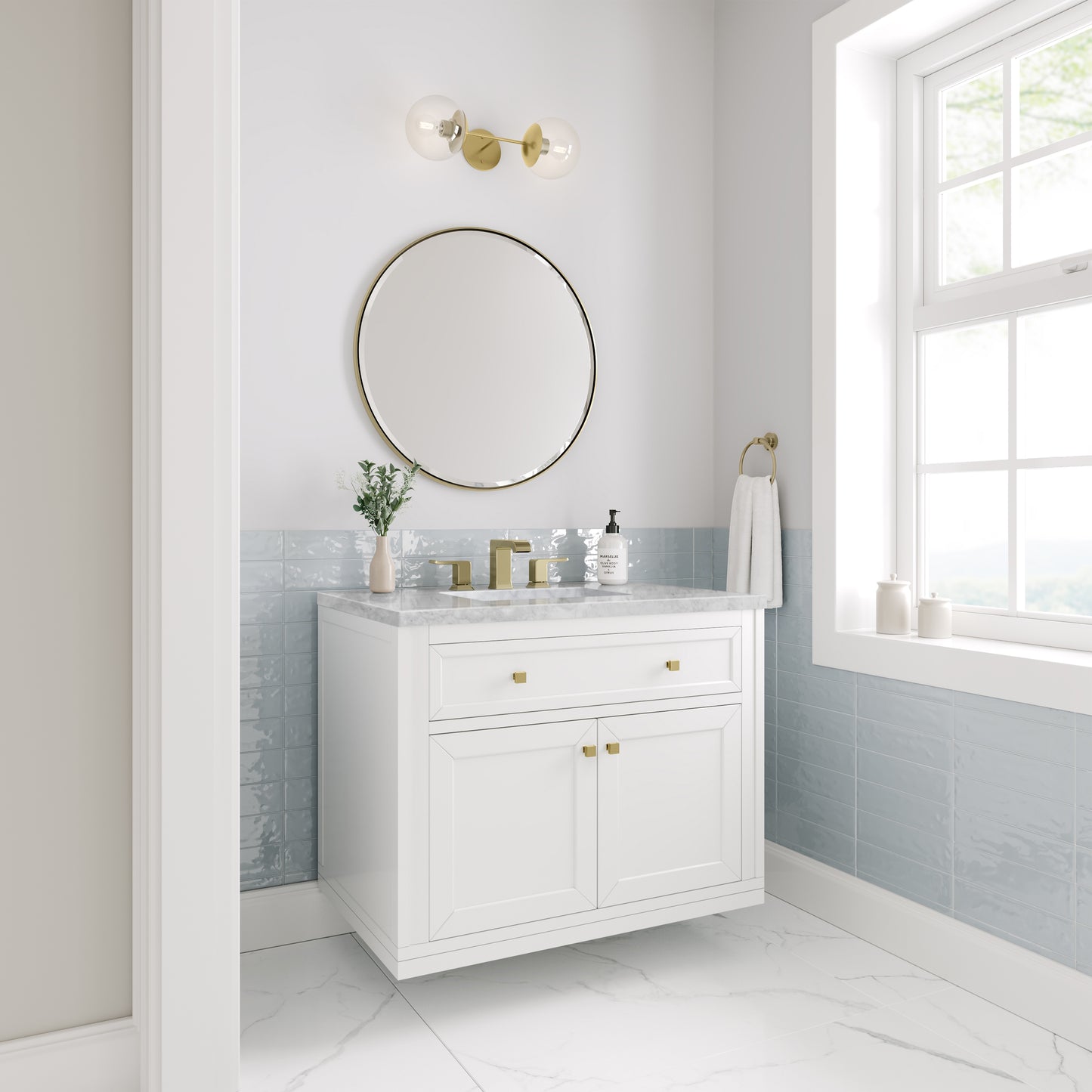 James Martin Chicago 36" Single Vanity with 3 CM Countertop