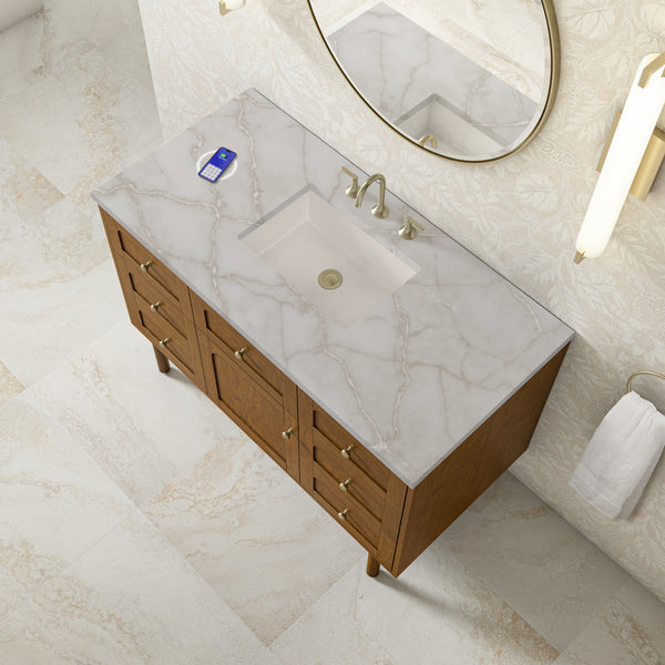 James Martin Laurent 48" Single Vanity with 3 CM Countertop & FreePower Wireless Charger