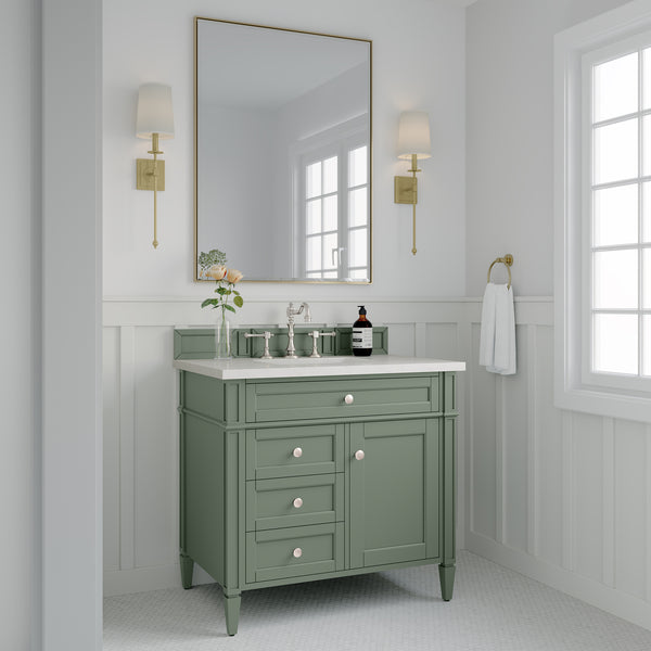 James Martin Brittany 36" Single Vanity with 3 Countertop