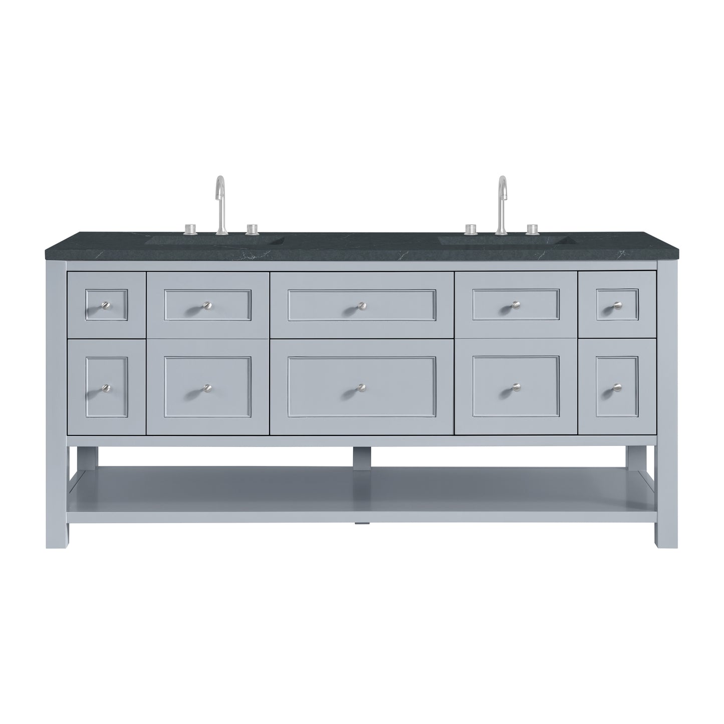 James Martin Breckenridge 72" Double Vanity w/ 3 CM Countertop