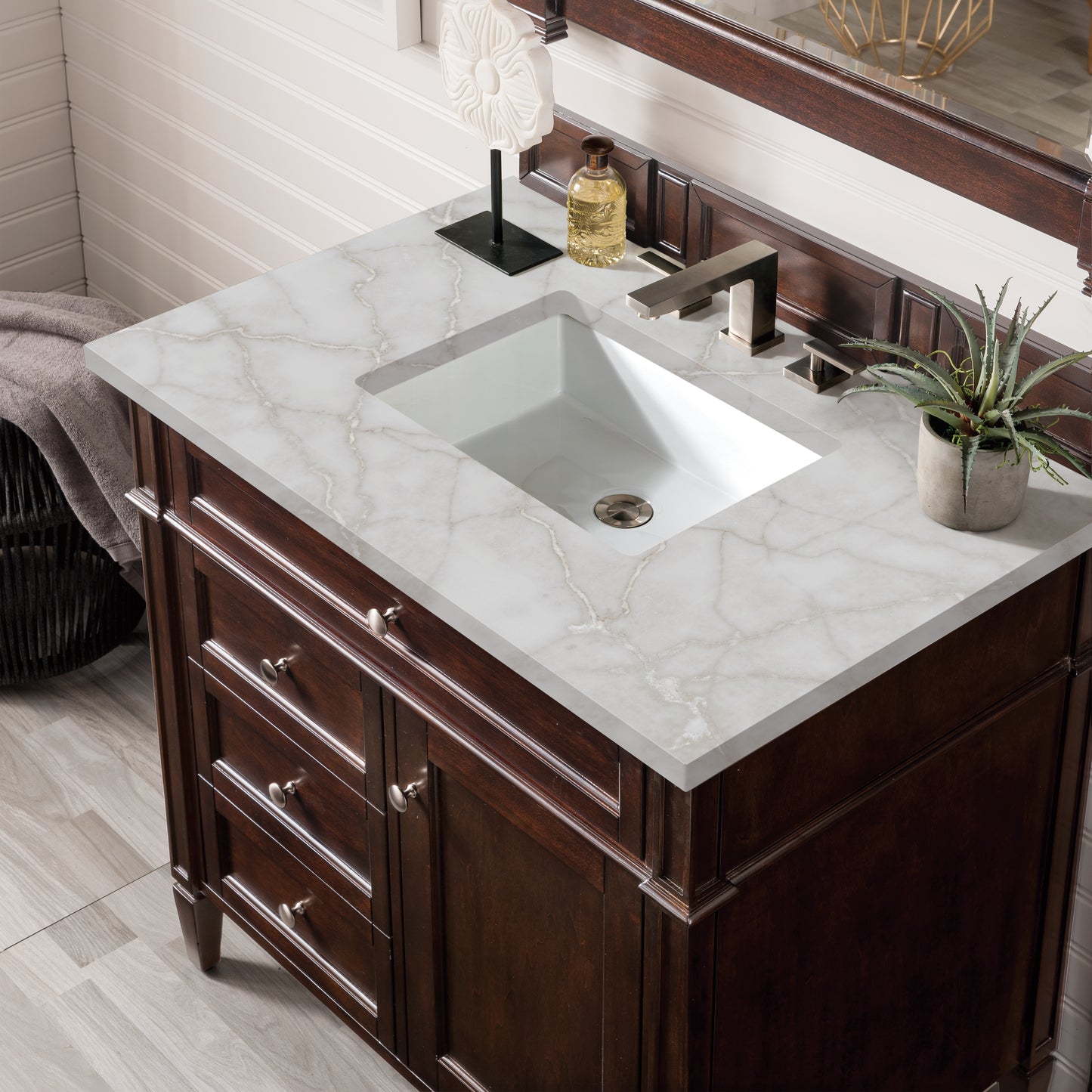James Martin Brittany 36" Single Vanity with 3 Countertop