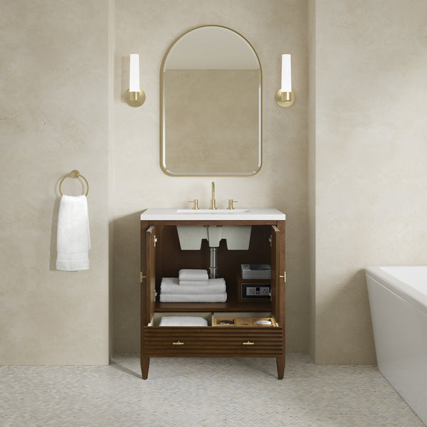 James Martin Myrrin 30" Single Vanity with 3 CM Countertop