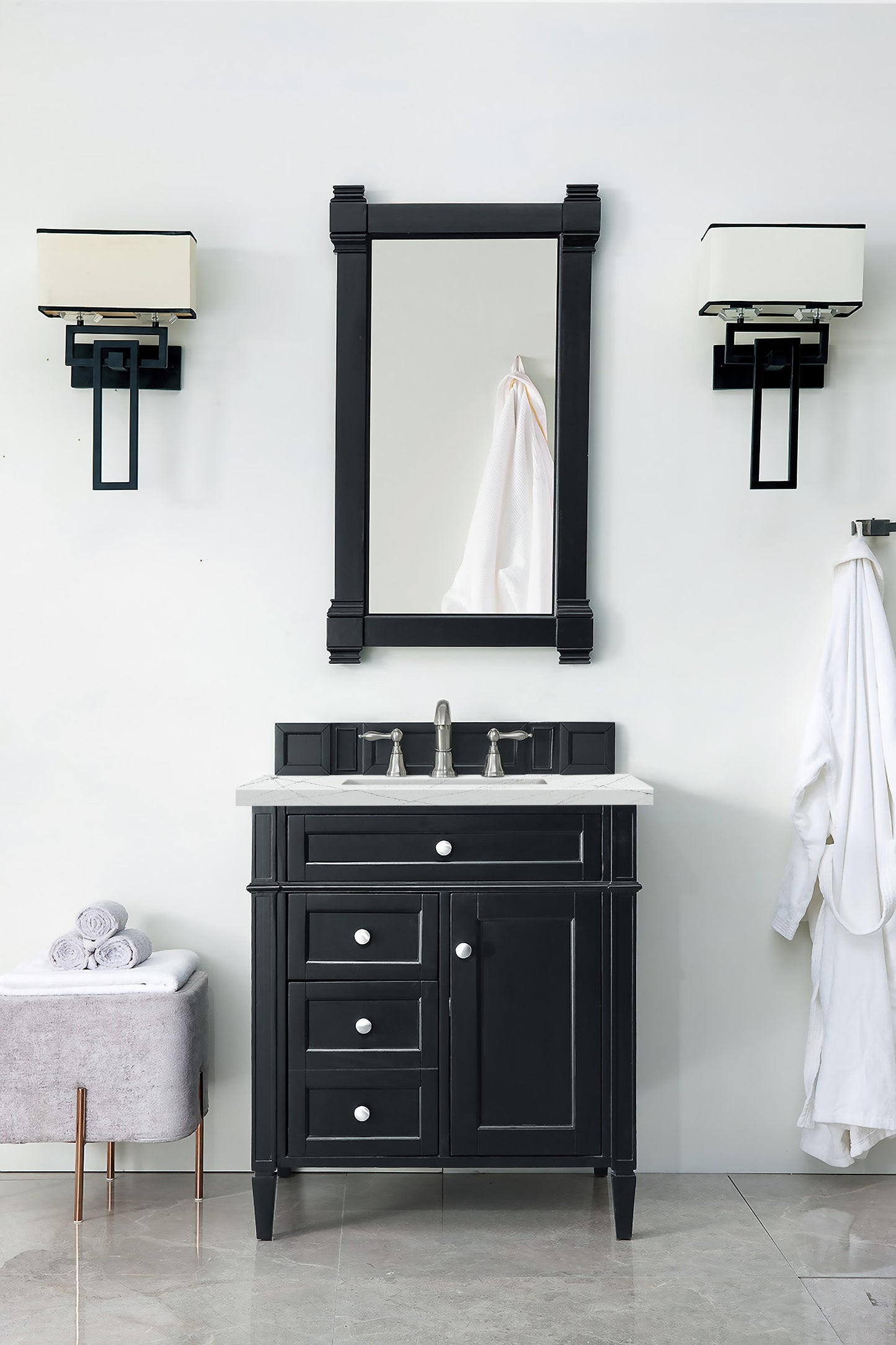 James Martin Brittany 30" Single Vanity with 3 CM Countertop