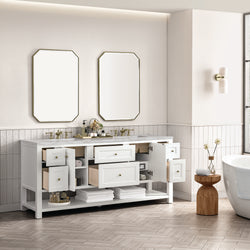 James Martin Breckenridge 72" Double Vanity w/ 3 CM Countertop