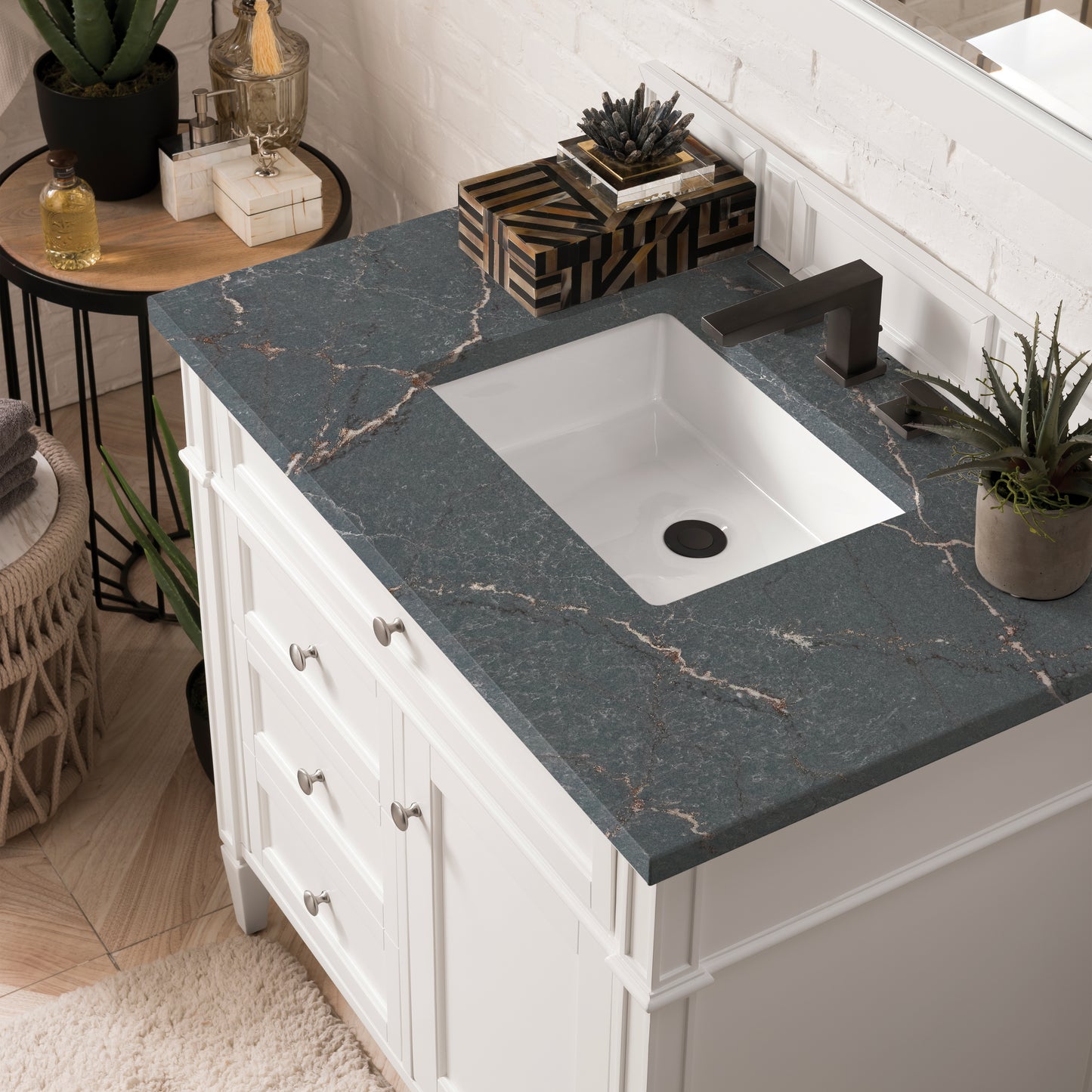 James Martin Brittany 36" Single Vanity with 3 Countertop