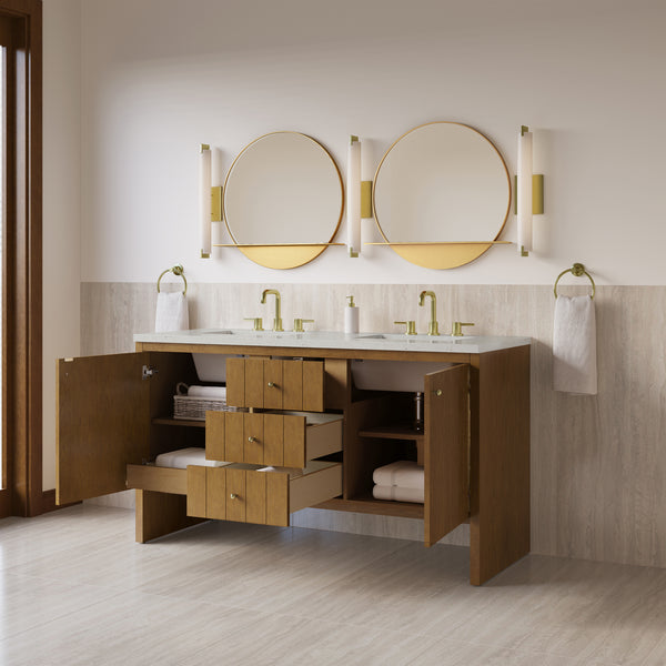 James Martin Hudson 60" Double Vanity with 3 CM Countertop