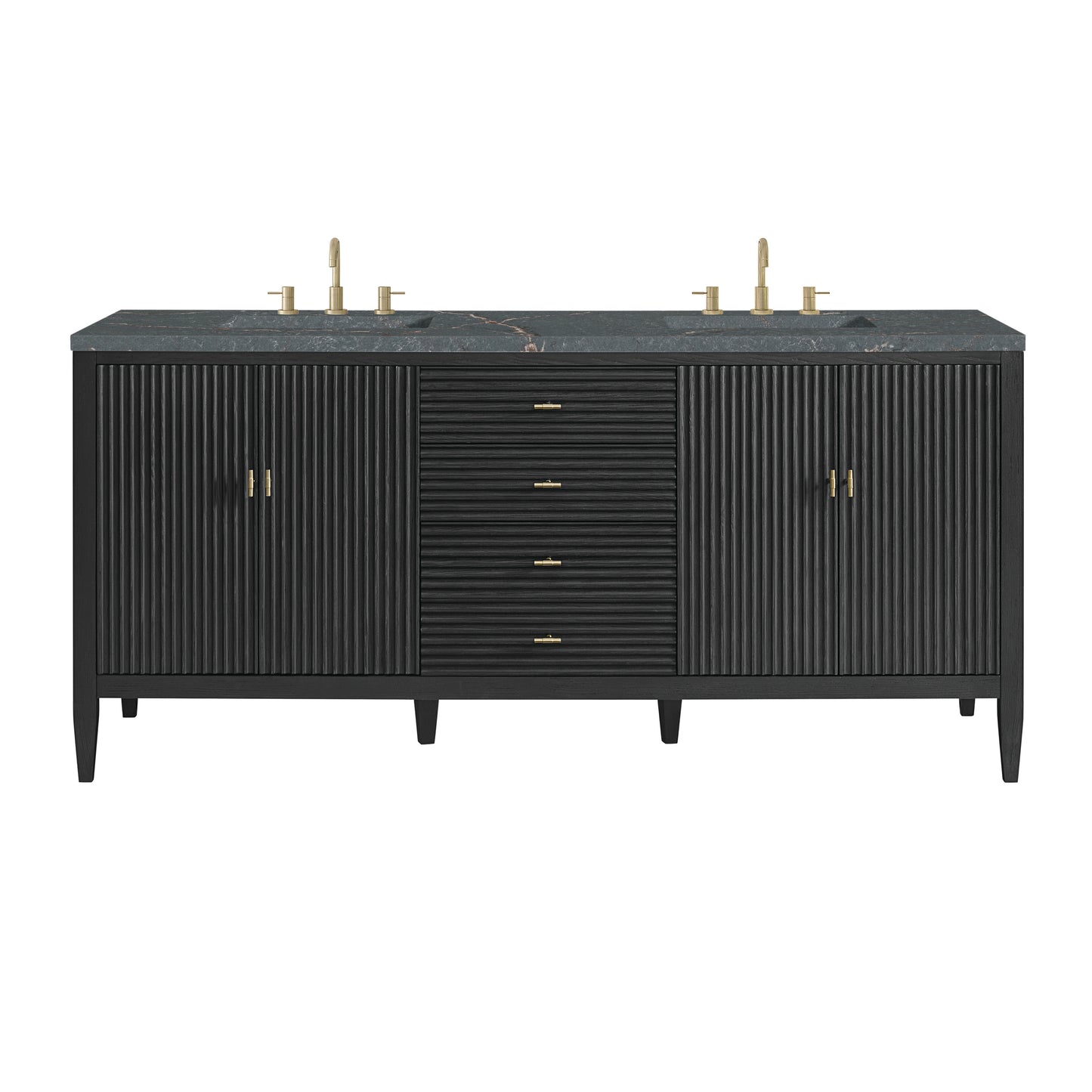 James Martin Myrrin 72" Double Vanity with 3 CM Countertop & FreePower Wireless Charger