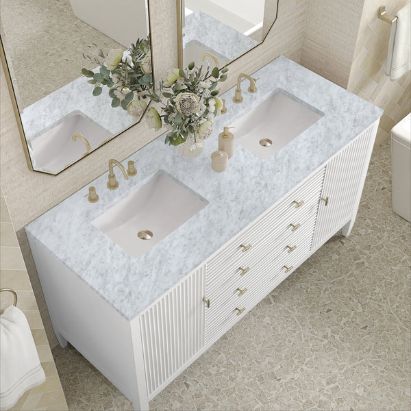 James Martin Myrrin 60" Double Vanity with 3 CM Countertop