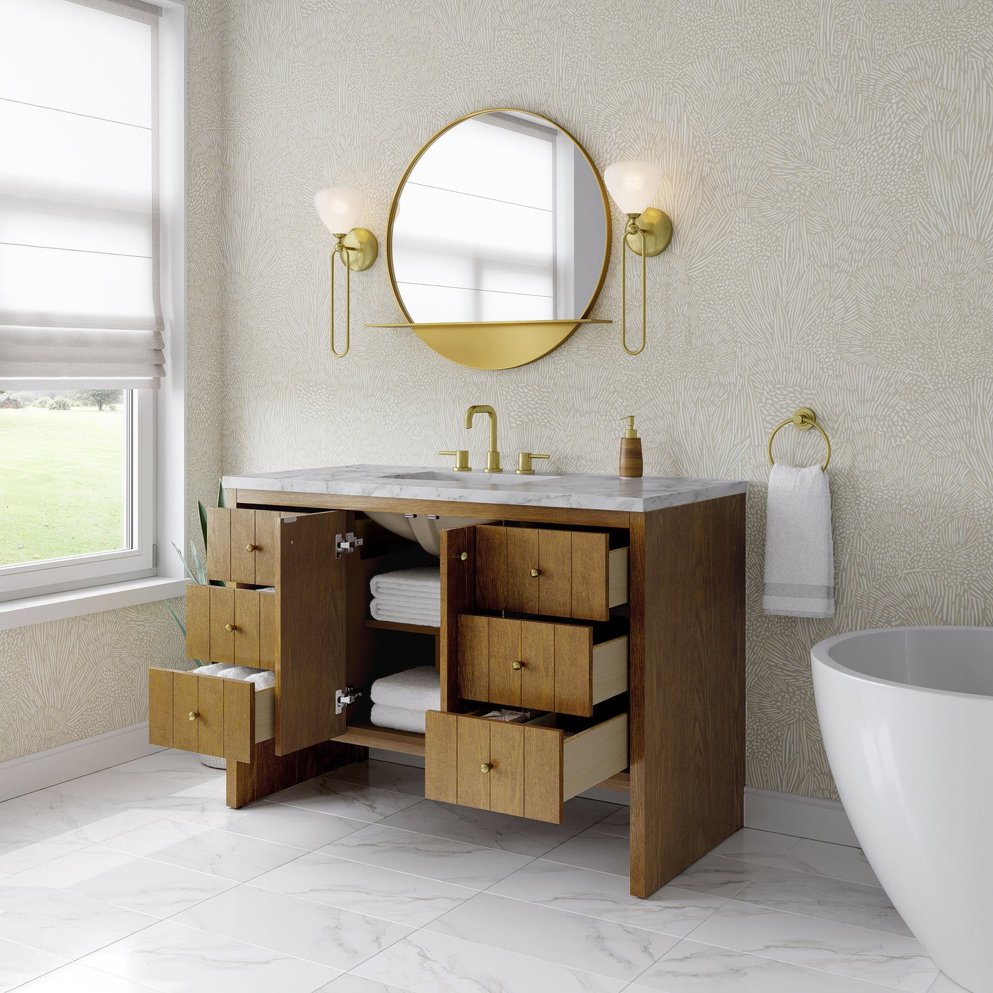 James Martin Hudson 48" Single Vanity with 3 CM Countertop