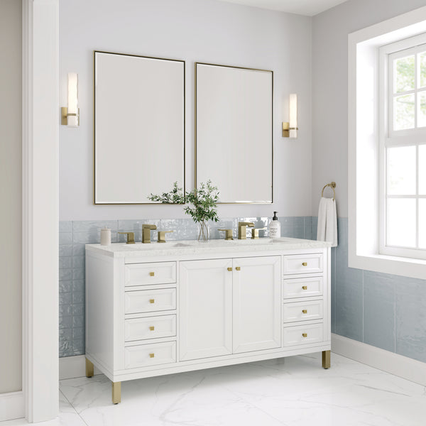 James Martin Chicago 60" Double Vanity with 3 CM Countertop
