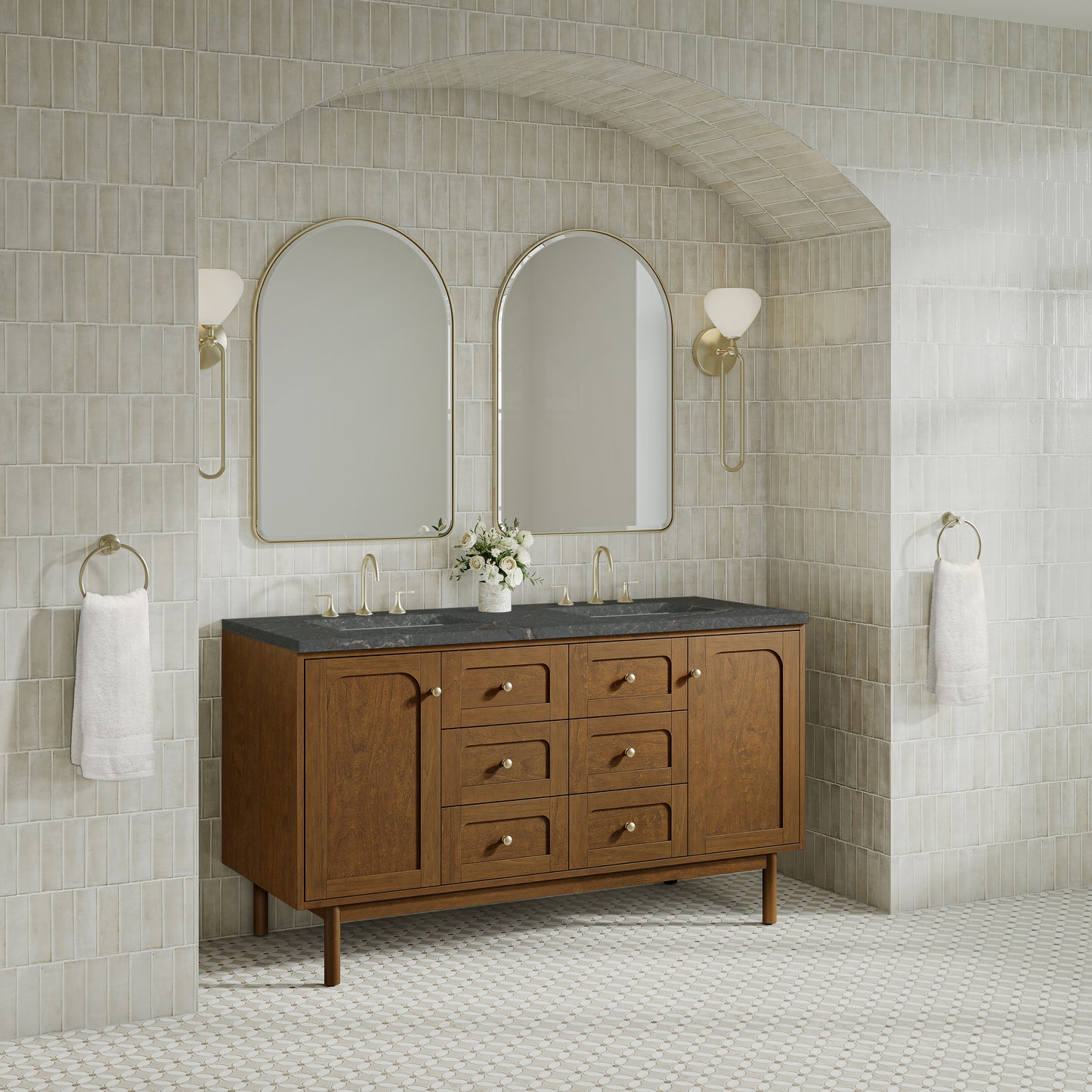 James Martin Laurent 60" Double Vanity with 3 CM Countertop