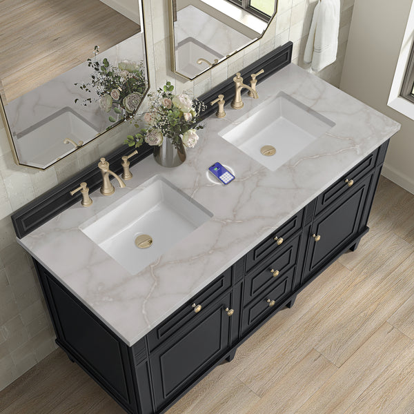 James Martin Lorelai 60" Double Vanity with 3 CM Countertop & FreePower Wireless Charger