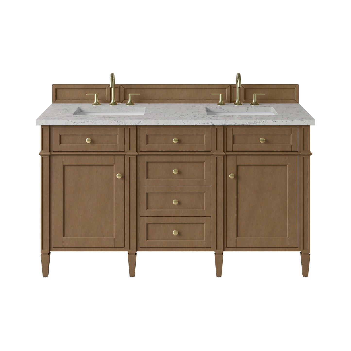 James Martin Brittany 60" Double Vanity with 3 CM Countertop & FreePower Wireless Charger