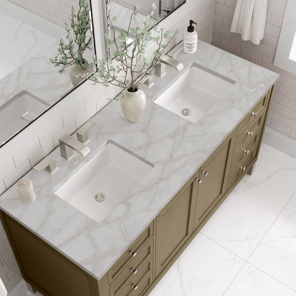 James Martin Chicago 60" Double Vanity with 3 CM Countertop