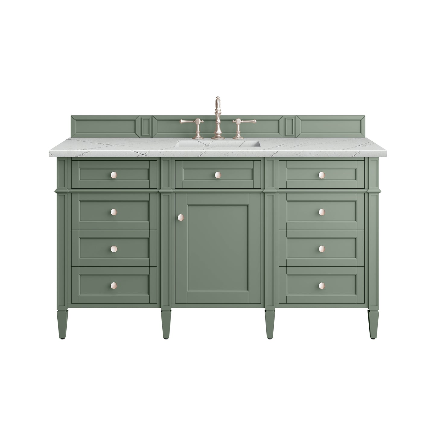 James Martin Brittany 60" Single Vanity with 3 CM Countertop & FreePower Wireless Charger